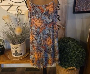 Sun and Moon Patterned Dress